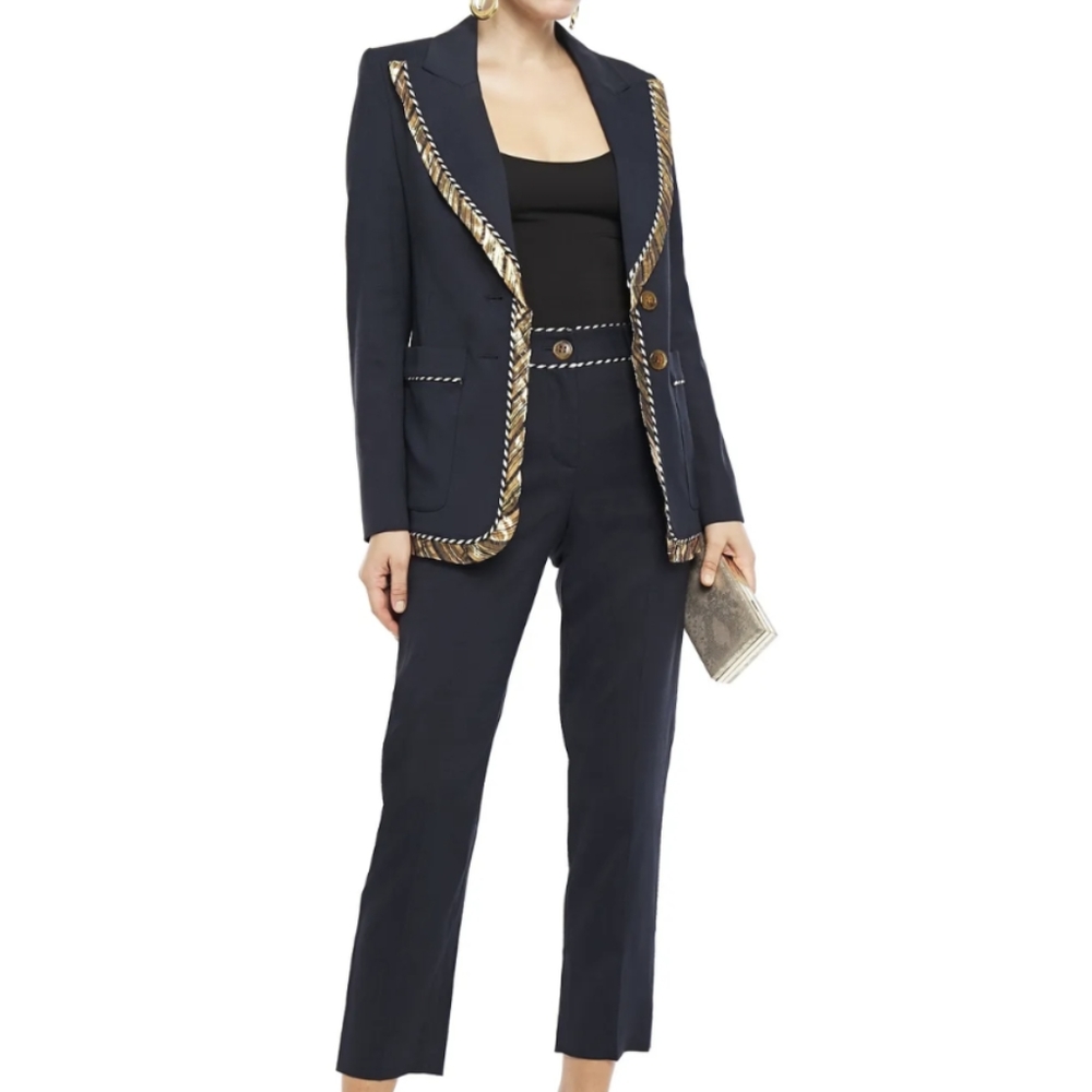 PETER PILOTTO stretch-crepe blazer pants Blue 2 6